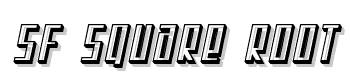 Sf-Square-Root-Shaded-Oblique font